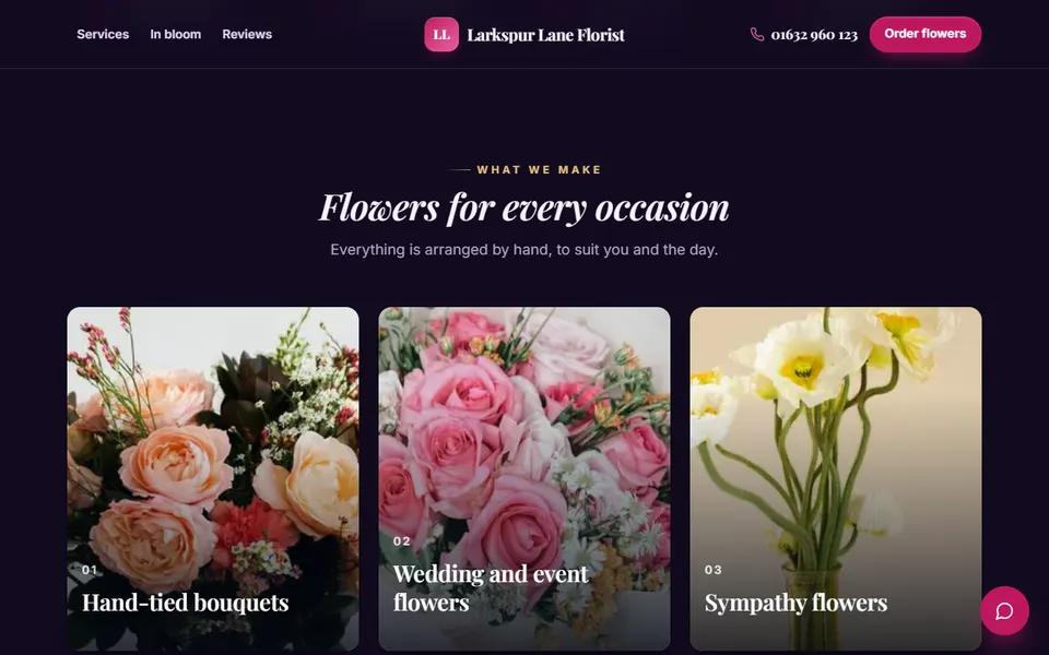 Our florist demo: services