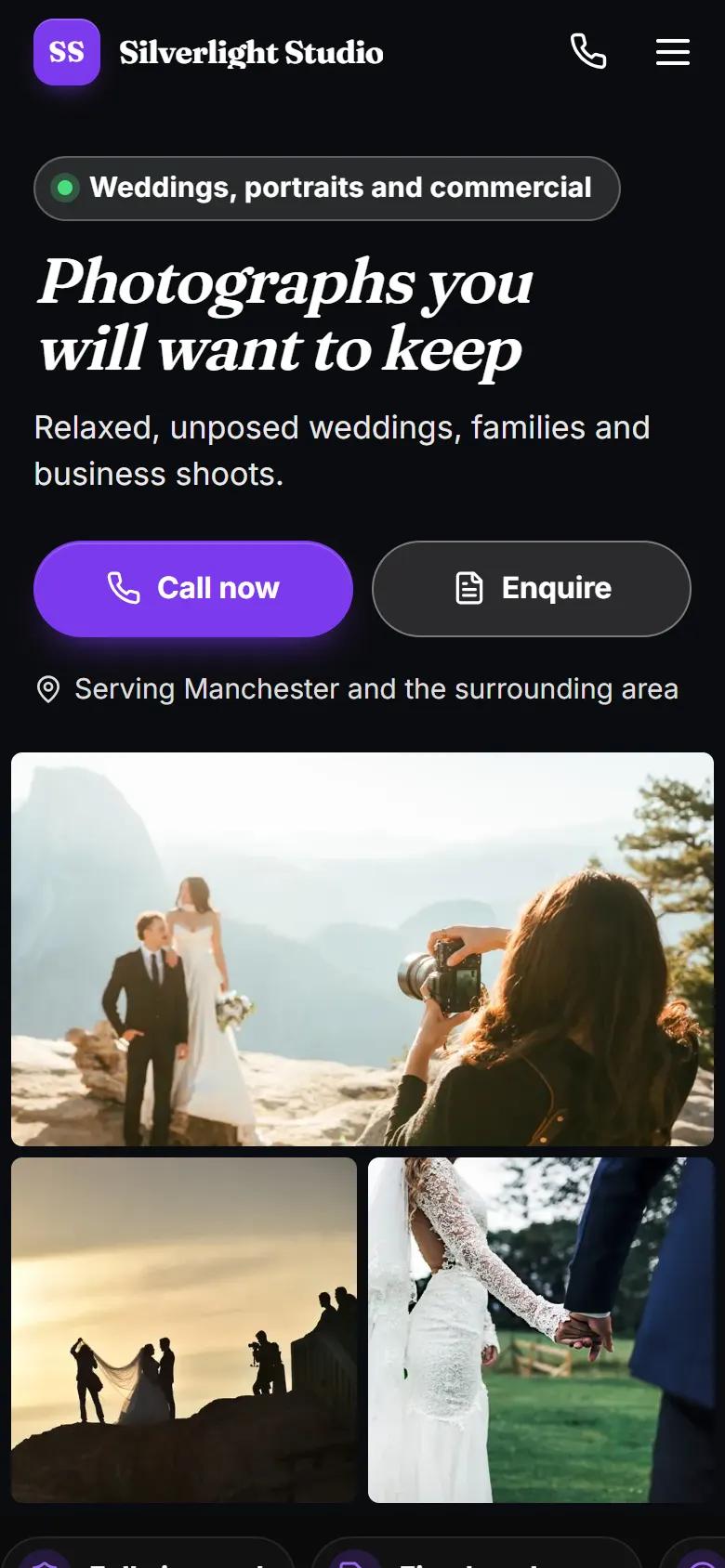 Our photographer demo: on a phone